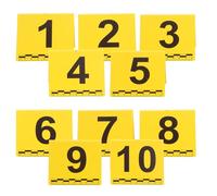 NUOBESTY Lot de 10 Plaques D'identification des Preuves Règle Intégrée, Marqueurs Numérotés 1-10 Haute Visibilité, Résistants aux Intempéries pour Scènes de Crime, Accessoires Enquête