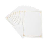 NUOBESTY Lot De 10 Recharges De Pages IntéRieures Vierges Pour Certificats Et DiplôMes Avec Bordures DoréEs