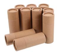 NUOBESTY Lot de 10 Tubes en Papier Kraft pour Emballage Thé 20 Ml Boîtes Rondes en Carton Recyclé Tubes Polyvalents pour Loisirs Créatifs et Rangement Emballage Écologique et Léger