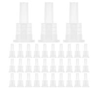 NUOBESTY Lot de 100 Bouchons Intérieurs en Aluminium 18 Dents pour Flacons D’Huiles Essentielles 5-100 Ml Bouchons D’Étanchéité de Rechange Compatibles Compte-Gouttes Usage Précis et