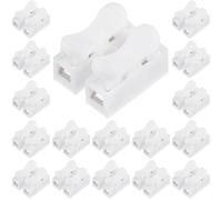 NUOBESTY Lot de 100 Connecteurs à Ressort Rapides pour Fils Électriques Bornes de Connexion 2 Voies en ABS Résistants à Haute Température Adaptés pour Éclairage LED et Câblage