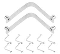 NUOBESTY Lot de 12 Clips en Acier Inoxydable pour Perche de Piscine, Clip en V pour Tige télescopique, Brosse de Spa, Outil d'écumage des Feuilles