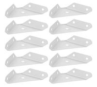 NUOBESTY Lot de 12 Équerres d'angle Blanches pour Meubles en Acier Renfort d'angle 90° Fixation 3 Faces pour Armoires Commodes et Tiroirs Taille Petite Usage Intérieur Robuste et