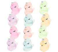 NUOBESTY Lot de 12 Figurines Licorne Phosphorescentes Multicolores Petites Décorations Lumineuses DIY pour Voiture et Décoration Anniversaire Accessoires Ornementaux Amusants