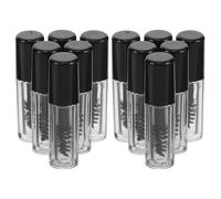 NUOBESTY Lot de 12 Mini Tubes de Mascara Vides 08 Ml avec Brosse Intégrée Flacons Rechargeables Format Voyage Étuis pour Brosse à Cils Précis pour Maquillage Mobile et Soin des Cils
