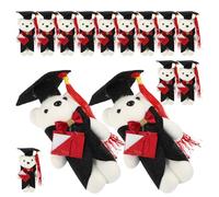 NUOBESTY Lot de 14 Ours en Peluche de Fin D’Études Doux et Moelleux Mini Peluches Décoratives pour Bouquet Fleuri Présent Symbolique pour Diplômés Lycée et Université Emballage Bouquet