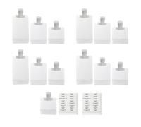 NUOBESTY Lot de 14 Set de Contenants Cosmétiques Étanches pour Voyage 5 Flacons 30ml 4 Flacons 50ml Étiquettes Waterproof Pochettes Distributeurs Lotion et Shampoing Portables pour Soins