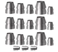 NUOBESTY Lot de 18 Cales Métalliques Coniques en Fer pour Marteau Diamètres 8 à 18 MM Accessoires d'Installation Robustes pour Renforcement et Fixation Usage Professionnel en