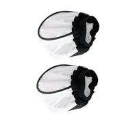 NUOBESTY Lot de 2 Abat-Jours en Tissu pour Flash Appareil Photo, Accessoire Photo Léger, Diffusion Douce de Lumière, Utilisation Portrait et Publicité, Couleur Blanche, Taille Petite