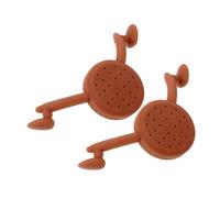 NUOBESTY Lot de 2 Appareils d'Exercice Facial en Silicone Marron pour Correction du Sourire Réglage de Force Créateur de Fossettes Naturelles Outil d'Entraînement du Sourire pour Usage