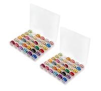 NUOBESTY Lot De 2 Boîtes De Fils À Broder Faits Main En Et Argenté Fil À Tricoter À La Main Fil Métallique Pour Couture Pour Broderie Artisanal