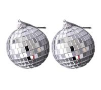 NUOBESTY Lot de 2 Boules à Facettes Acryliques Miroir 10 Cm Légères et Réutilisables, Accessoires Photo pour Bijoux et Cosmétiques, Outil D’arrière-Plan pour Studio Photo Professionnel