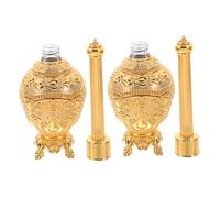 NUOBESTY Lot De 2 Bouteilles d'eau Bénite Décoratives en Verre pour Église pour Le Culte Dorées