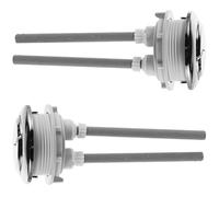 NUOBESTY Lot de 2 Boutons-poussoirs de Chasse D'eau Double Contrôle, 48×57 Mm, Boutons de Remplacement pour Toilettes Anciennes, Accessoires Salle de Bain Compatibles Réservoirs Classiques