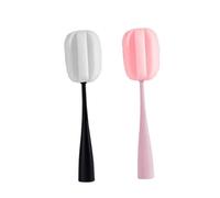 NUOBESTY Lot de 2 Brosses de Nettoyage à Long Manche Éponge Goupillon pour Biberons et Verres Brosse de Lavage pour Tasses et Bouteilles Usage Domestique Couleurs Couleur Aléatoire