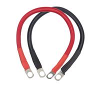 NUOBESTY Lot de 2 Câbles D’Alimentation 4Awg 25 Mm² 30 CM Cuivre Haute Conductivité Câble Batterie Voiture Rouge et Marron avec Gaine Thermorétractable