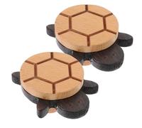 NUOBESTY Lot de 2 Crochets Muraux en Bois Forme Tortue 75X5X35 CM sans Clou Crochet pour Vêtements Manteaux Paquet et Poignées de Tiroir Chambre Garçon et Filles et Couleur Aléatoire