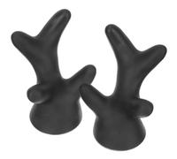 NUOBESTY Lot de 2 Décorations Casque Moto Cornes de Cerf Lumineuses Noires, Accessoires Réutilisables et Compacts, pour Personnaliser Casque Femme et Sécurité Routière