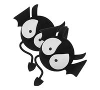 NUOBESTY Lot de 2 Décorations Couvre-antennes Automobiles Halloween Petit Diable en Plastique Léger Rouge, Ornement de Toit Amusant pour Voiture et Camion, Accessoires Voiture Extérieur