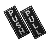 NUOBESTY Lot de 2 Étiquettes Autocollantes Push Pull pour Porte Vitrée Signalétique Directionnelle en PVC Noir et Blanc Dimensions Standard Adhésif Puissant Bureaux Commerces et Lieux