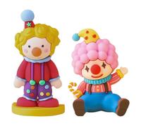 NUOBESTY Lot De 2 Figurines De Clown De Figurine De Clown Décoration De Gâteau De Pour La Maison Le Bureau La Maison De Poupée Les Micro-Paysages
