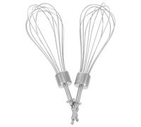 NUOBESTY Lot de 2 Fouets en Acier Inoxydable pour Batteur Électrique Compatibles Mini-Perceuses Fouets à Œufs Manuels Mélange Homogène pour Pâtisserie Cuisine Réutilisable