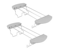 NUOBESTY Lot de 2 Grilles pour Grille en Métal Alimentaire Gris Supports de Cuisson et Maintien au Chaud Compatibles Accessoire Pratique Cuisine et Pique-Niques