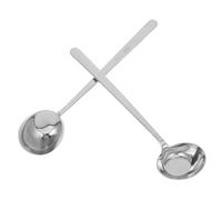 NUOBESTY Lot de 2 Louches à Soupe en Acier Inoxydable 316 Manche Long Ergonomique Base Inclinée Anti-Renversement Cuillères Cuisine Professionnelles pour Servir Soupes Sauces et