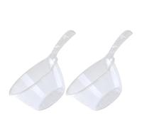 NUOBESTY Lot de 2 Louches Cuisine à Eau Transparentes, Cuillères à Long Manche Ergonomiques en Matériau Sûr pour Usages Domestiques, Grosse Capacité pour Puiser Légumes et Fruits,
