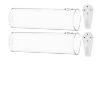 NUOBESTY Lot de 2 Muraux en Verre Transparent 47 X 15 CM Pots de Suspendus pour Décoration Murale Jardinières Murales pour Fleurs Hydroponiques Usage Intérieur Chambre la Cuisine Salon