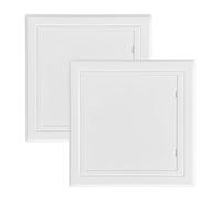 NUOBESTY Lot de 2 panneaux d'accès pour salle de bain en plastique blanc, cache-tuyau dissimulé décoratif, couvercle de bride de service pour cloison sèche, panneau d'entretien de