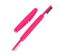 NUOBESTY Lot de 2 Peignes à Cils Double Embout Pliables en Acier Inoxydable Brosse Multifonction pour Sourcils et Cils Outil Beauté Compact pour Maquillage Couleur Aléatoire