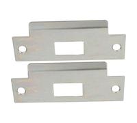 NUOBESTY Lot de 2 Plaques de Gâche Métalliques pour Portes Intérieures, 4,8 X 1,9 Pouces, Plaque de Verrouillage Solide en Métal, Compatible Serrures à Pêne Dormant, du Bruit, Accessoires