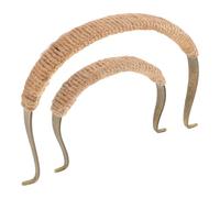 NUOBESTY Lot de 2 Poignées de U pour Bouilloire Chinoise, Remplacement pour Théière Ancienne, Corde de Jute Flexible, Grosse et Petite Taille, Accessoire la Cuisine pour Maison et Salon