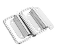 NUOBESTY Lot de 2 Poignées Pliables en Acier Inoxydable Taille Moyenne Poignées de Tiroir Transport pour Boîtes à Outils Caisses Industrielles et Meubles pour Rangement Industriel