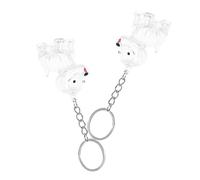 NUOBESTY Lot de 2 Porte-Clés Souvenirs pour Chien en Plastique Transparent Coffret Commémoratif Compact pour Poils D’Animaux Présent Mémorial Pratique pour Propriétaires D’Animaux de