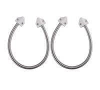 NUOBESTY Lot de 2 Protections de Câble à Col de Cygne en Acier Inoxydable Gaine Métallique Étanche Anti-Poussière pour Système de Contrôle D’Accès Porte Gaine Flexible pour Câble Vidéo