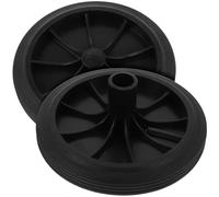 NUOBESTY Lot de 2 Roues de Poubelle Extérieure en Caoutchouc Diamètre Petit Accessoires de Remplacement pour Poubelles Lourdes Outils de Réparation pour Usage en Hôpitaux Parcs et