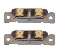 NUOBESTY Lot de 2 Roulettes Doubles pour Portes Coulissantes en Acier Inoxydable Poulies pour Fenêtres et Portes-Fenêtres Galets 88 Type Roulement Compatibles Portes de Placard et Salle