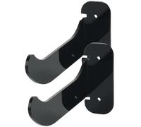 NUOBESTY Lot de 2 Supports Muraux Multifonctionnels en Acrylique Noir pour Tapis de Yoga et Fitness Rack de Rangement Compact à Fixer au Mur pour Domicile et Salle de Sport