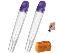 NUOBESTY Lot de 2 Testeurs de Gâteau en Acier Inoxydable, Aiguilles de Cuisson Ergonomiques, Outils de Pâtisserie Maison Boulangerie, Accessoires de Cuisson Solide et Couleur Aléatoire