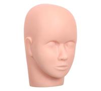 NUOBESTY Lot de 2 Têtes de Mannequin en Silicone Souple pour Entraînement Extensions de Paupières Réalistes Modèle Visage pour Maquillage et Formation Esthétique pour Étudiants et