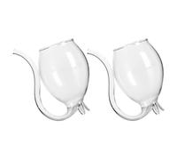 NUOBESTY Lot de 2 Verres à Vin Modernes 300 Ml en Verre Transparent, Petit Format, Design Vampire, pour Jus de Fruits et Cocktails, Usage Maison et Fête