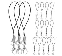 NUOBESTY Lot de 20 cordons mousquetons cordons pour porte-clés de téléphone portable, fermoirs mousquetons à faire soi-même, dragonnes et breloques pour téléphone faites main.