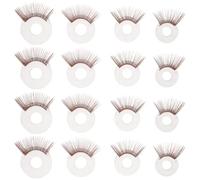 NUOBESTY Lot de 20 Faux Cils décoratifs pour poupées de sécurité (14 mm, 16 mm, 18 mm et 20 mm) pour la création d'accessoires en Peluche, d'amigurumi et de marionnettes au Crochet.