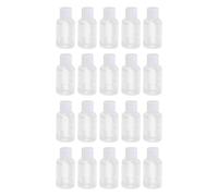 NUOBESTY Lot de 20 Flacons Souples Rechargeables 50 Ml Plastique sans Odeur Voyage Femmes Cosmétiques Bouchon à Rabat Portable