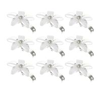 NUOBESTY Lot de 20 Mini Pinces à Cheveux Fleuries Strass Petites Pinces à Cheveux à Griffes Blanches Accessoires pour Filles pour Coiffures Quotidiennes Fêtes et Séances Photo