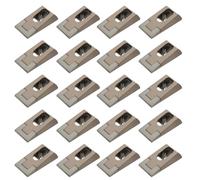 NUOBESTY Lot de 20 Supports Métalliques Robustes pour Tringle de Penderie Ovales Bride de Fixation Antidérapante pour Placard Support D'extrémité en Fer 30 G Rangement Vêtements