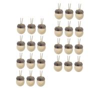 NUOBESTY Lot de 24 Pendentifs Glands en Feutre Blanc Décoration Suspendue pour Sapin de Noël à Suspendre de Glands de Festival Décors de Scènes Festives Accessoire DIY pour Fête