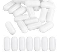 NUOBESTY Lot de 25 Barres d'Agitation Magnétiques en Ptfe Blanc Mini Agitateur pour Laboratoire Résistance Chimique Élevée Faible Friction Mélange Homogène pour Projets Scientifiques
